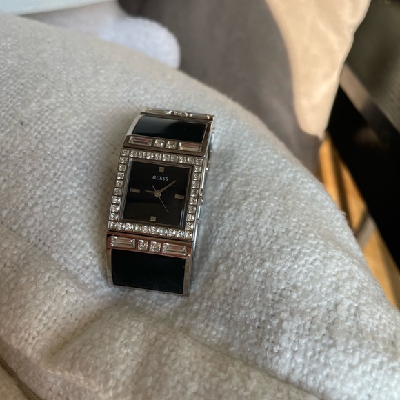 Guess Black and Silver Crystal Watch - Picture 3 of 6
